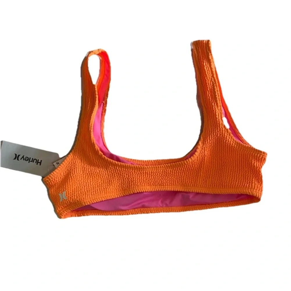 Hurley Bikini Set Women’s XS/S Orange Black Cheeky Coverage 2 Piece Swimsuit